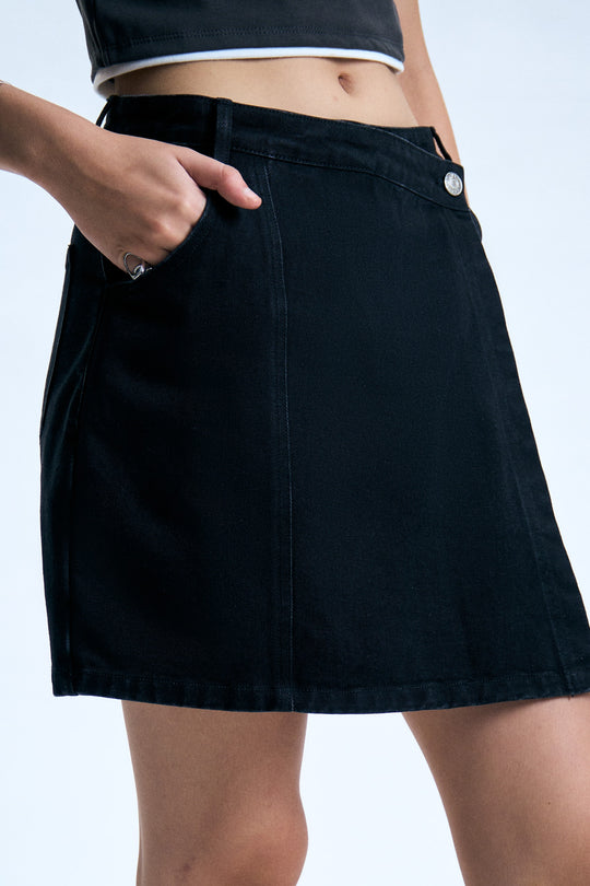 Washed Wrap Skort