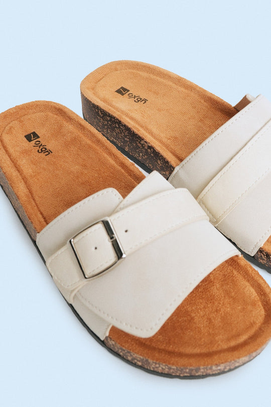 Ladies' Cork Sole Single Band Slides
