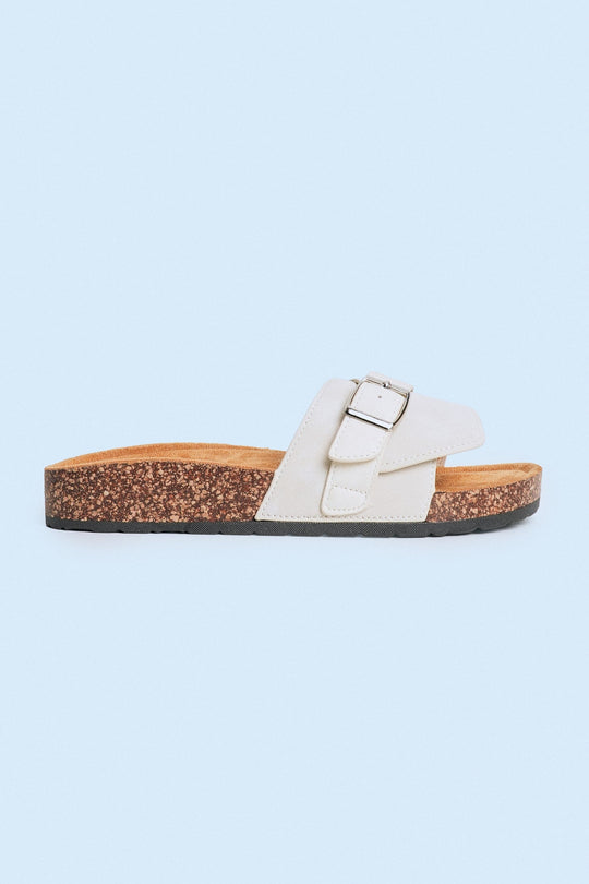 Ladies' Cork Sole Single Band Slides