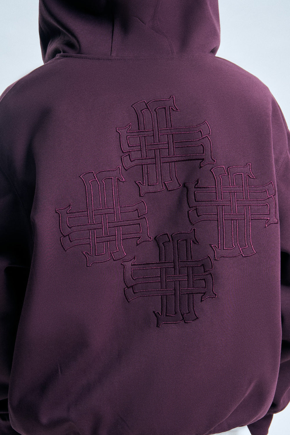Zip-Up Embroidered Hoodie