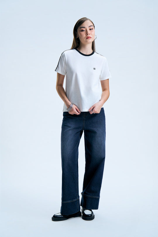 Shoulder Tape Ringer T-Shirt