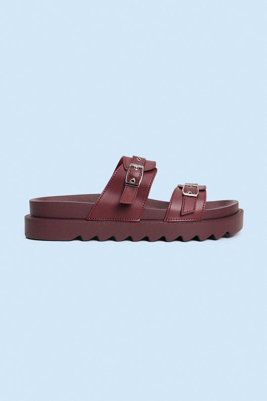 Ladies' Double Band Chunky Heels Sandals