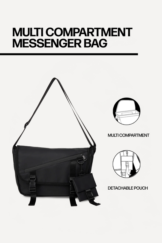 Multi Compartment Messenger Bag