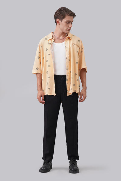 Men's Relaxed Patterned Shirt With All Over Print