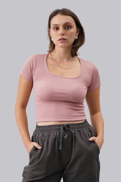 Square Neck Cropped Tee