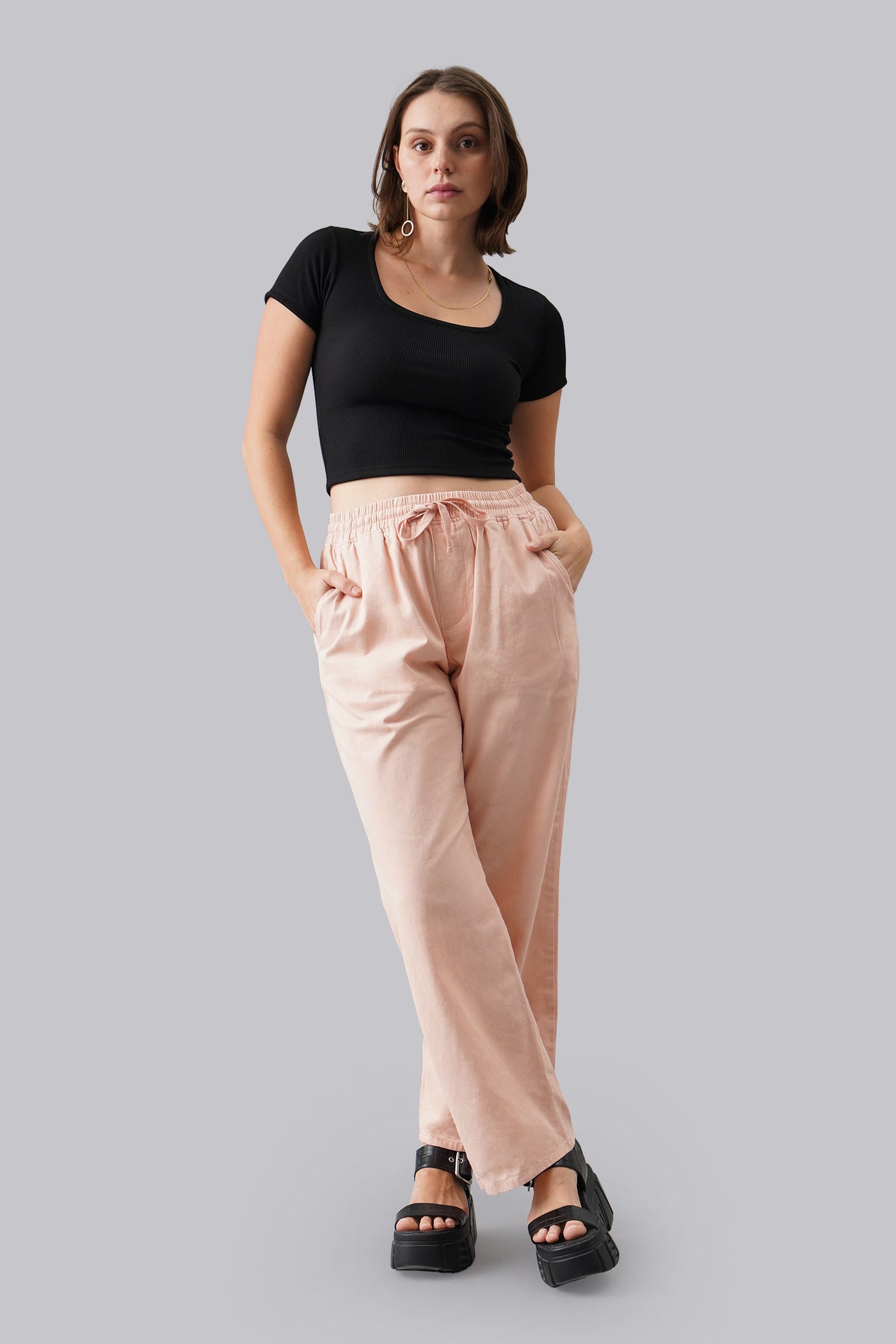 Unisex Trousers Pants With Drawstring