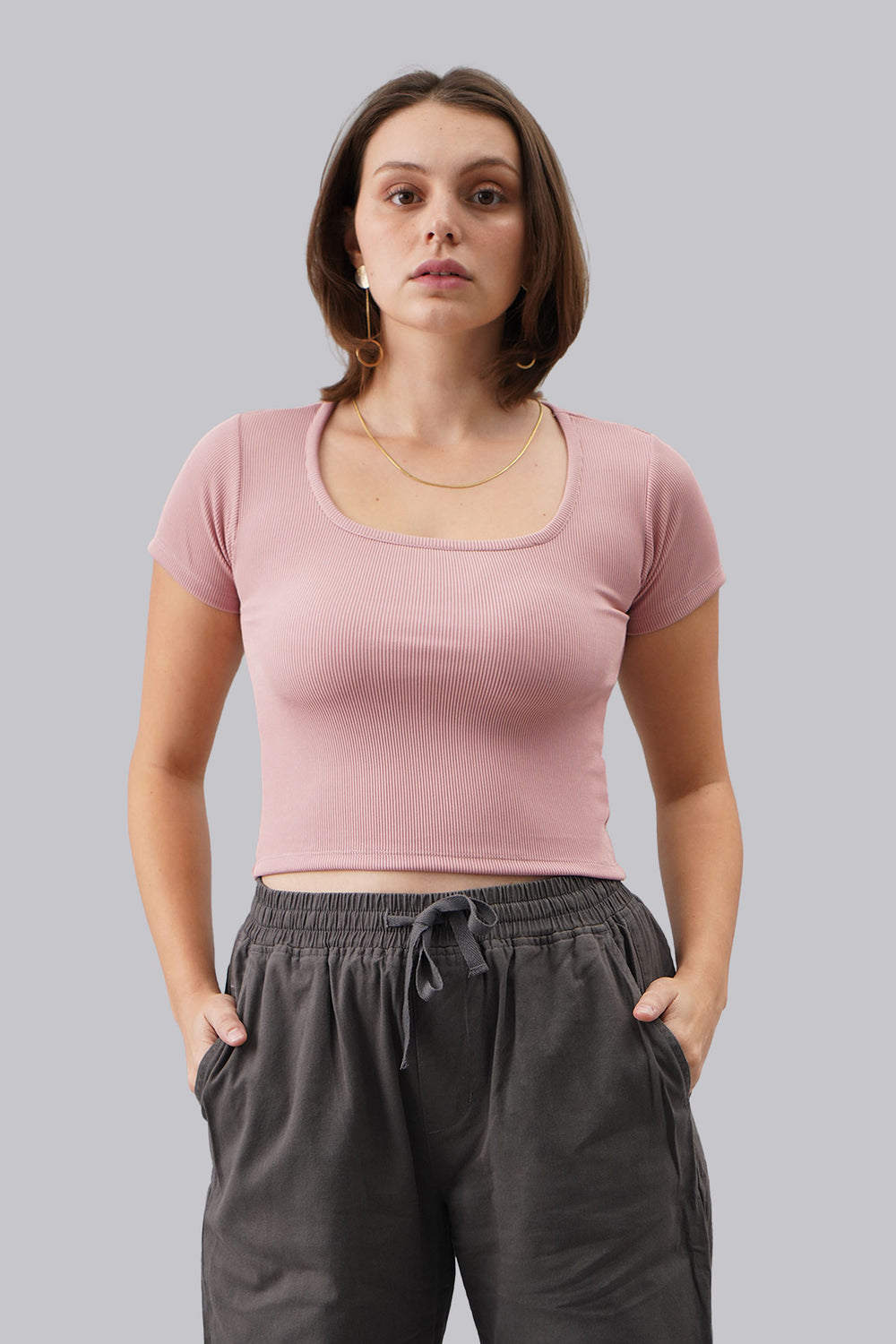 Square Neck Cropped Tee