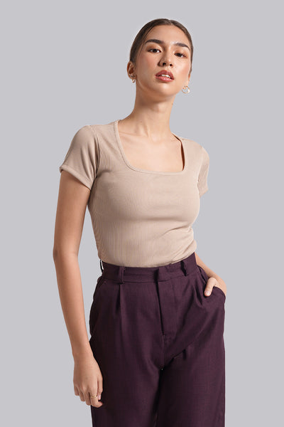 Square Neck Cropped Tee