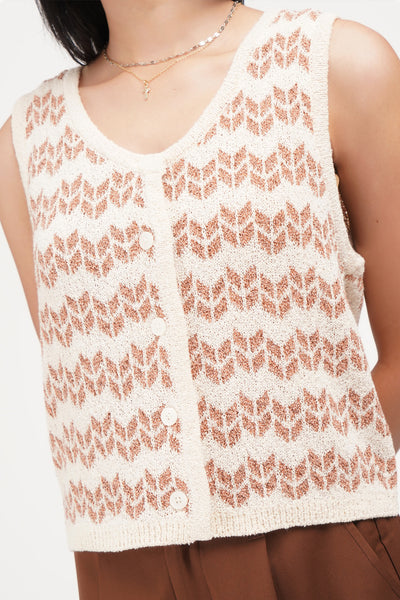 Crochet Button Down Vest