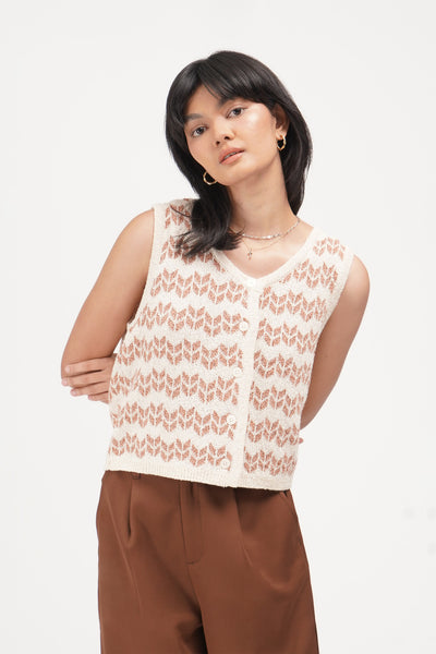 Crochet Button Down Vest