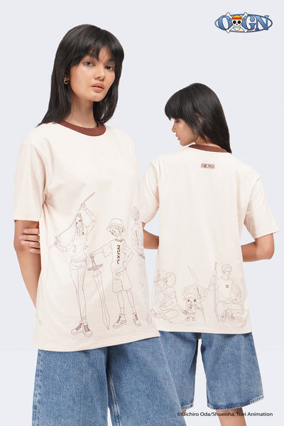 One Piece x OXGN Straw Hat Crew Ringer T-Shirt
