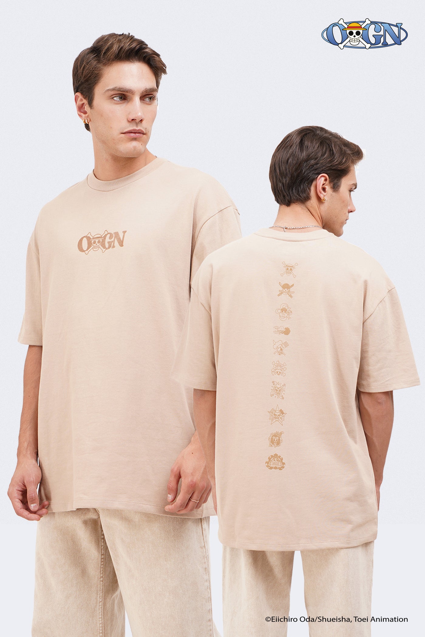 One Piece x OXGN Oversized Graphic T-Shirt With Back Print